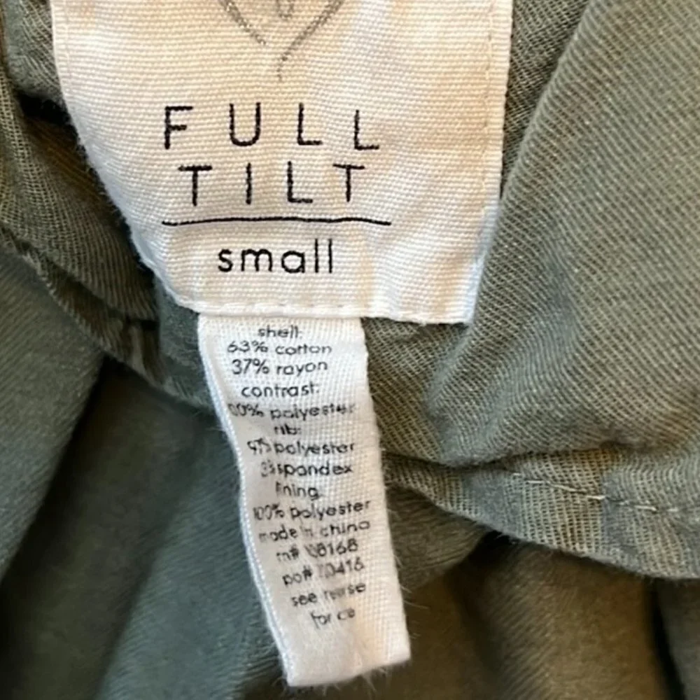 Full Tilt Versatile Cotton & Spandex Layered Hooded Jacket W/Zip Pockets, Sz. S.